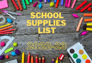 School Supply List 2022-2023